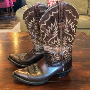 Men’s Brown Leather Ariat Cowboy / Western Boots, 8.5D